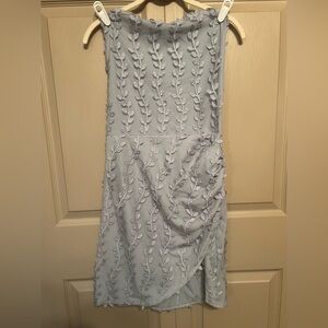 Cider Light Blue Textured Dress
